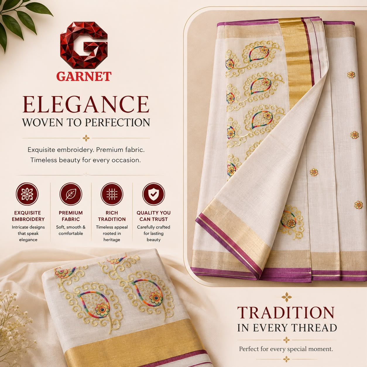 Kuthampully Sarees
